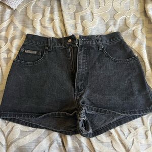 CK High Waisted Jean Shorts